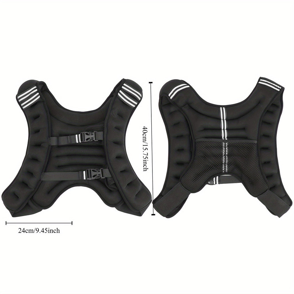 Weighted Vest for Strength Training with Adjustable Buckles, 10.3KG(Black)