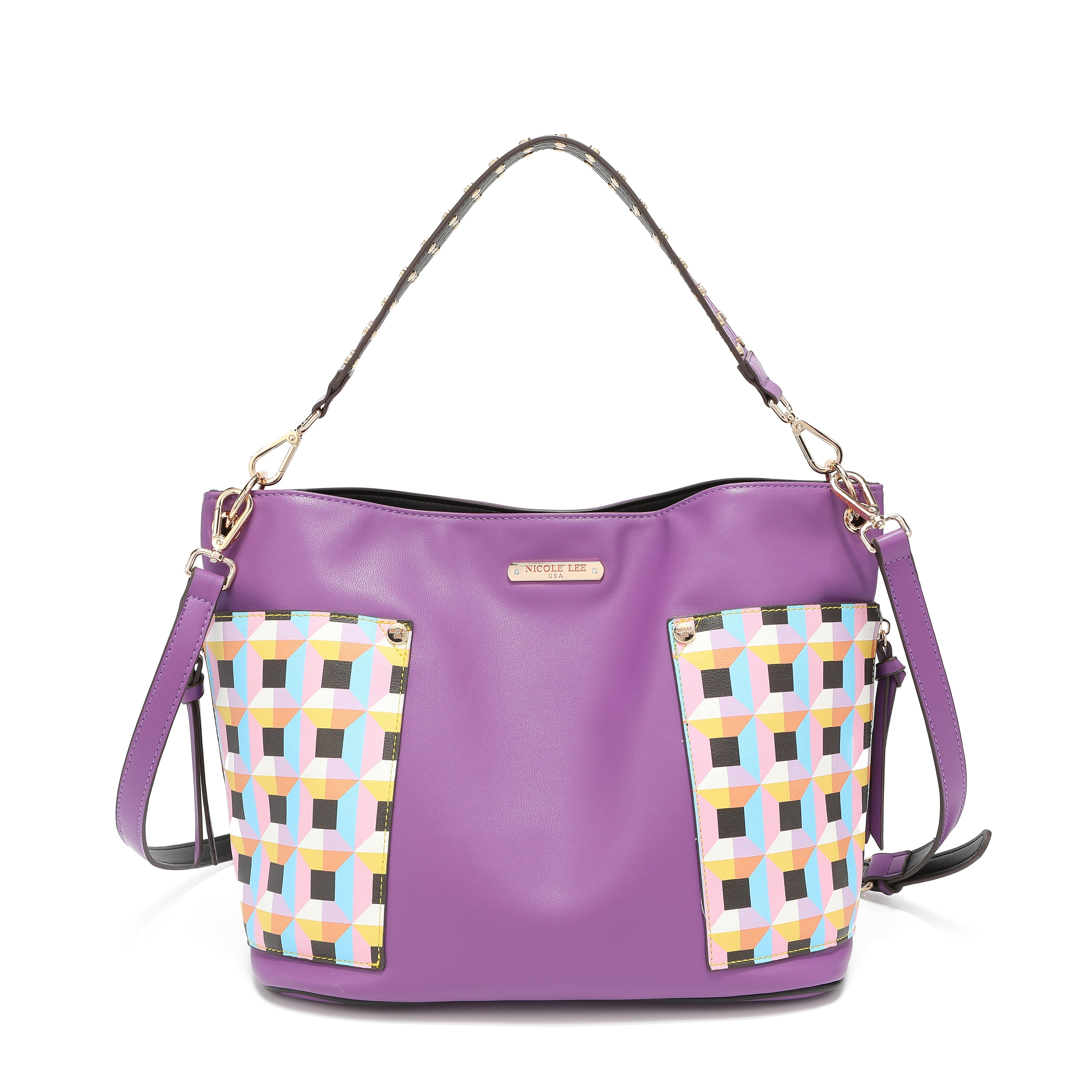 NICOLE LEE BOLSO DE HOMBRO QUIHN CON MONEDERO Y BOLSO INTERNO ADICIONAL