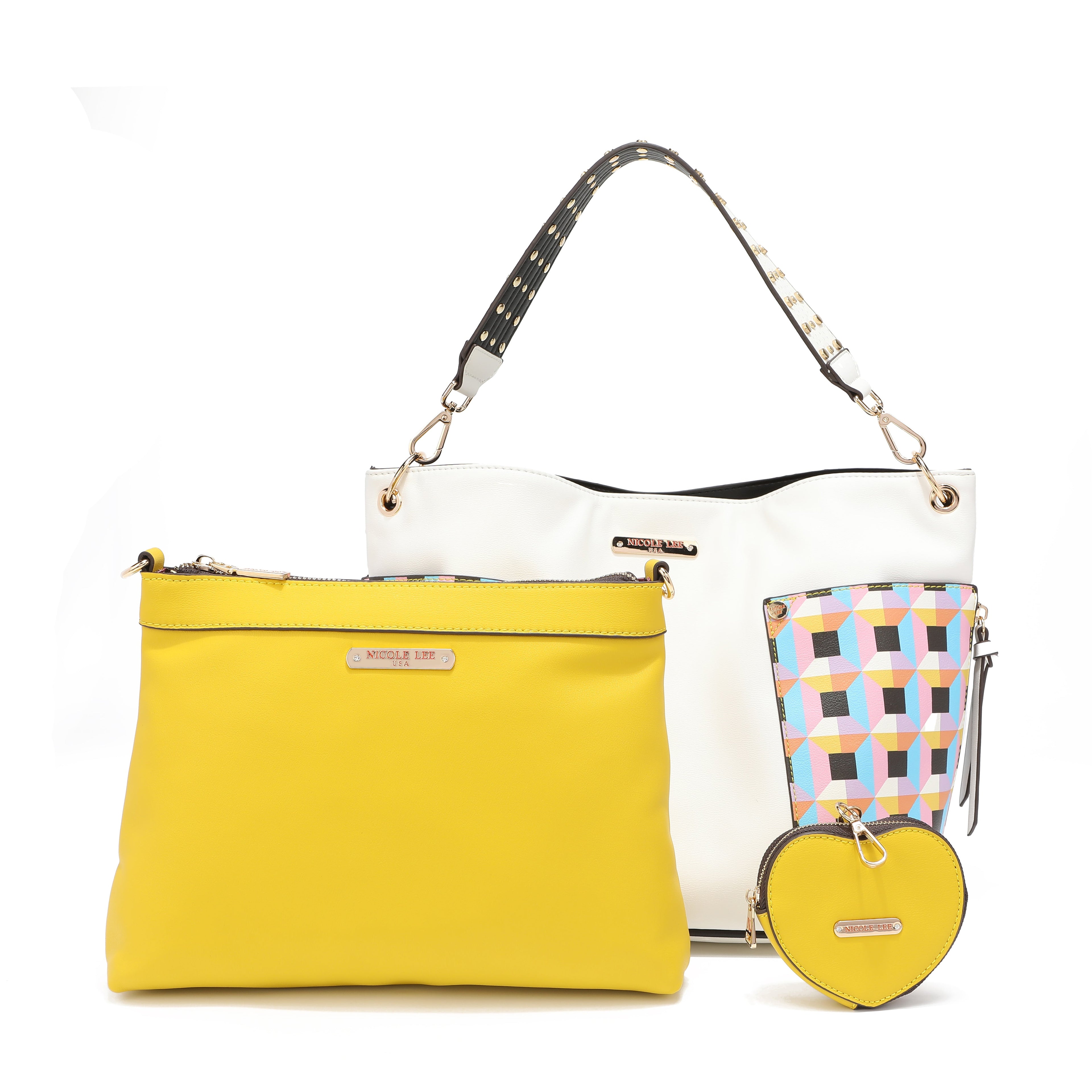 NICOLE LEE BOLSO DE HOMBRO QUIHN CON MONEDERO Y BOLSO INTERNO ADICIONAL