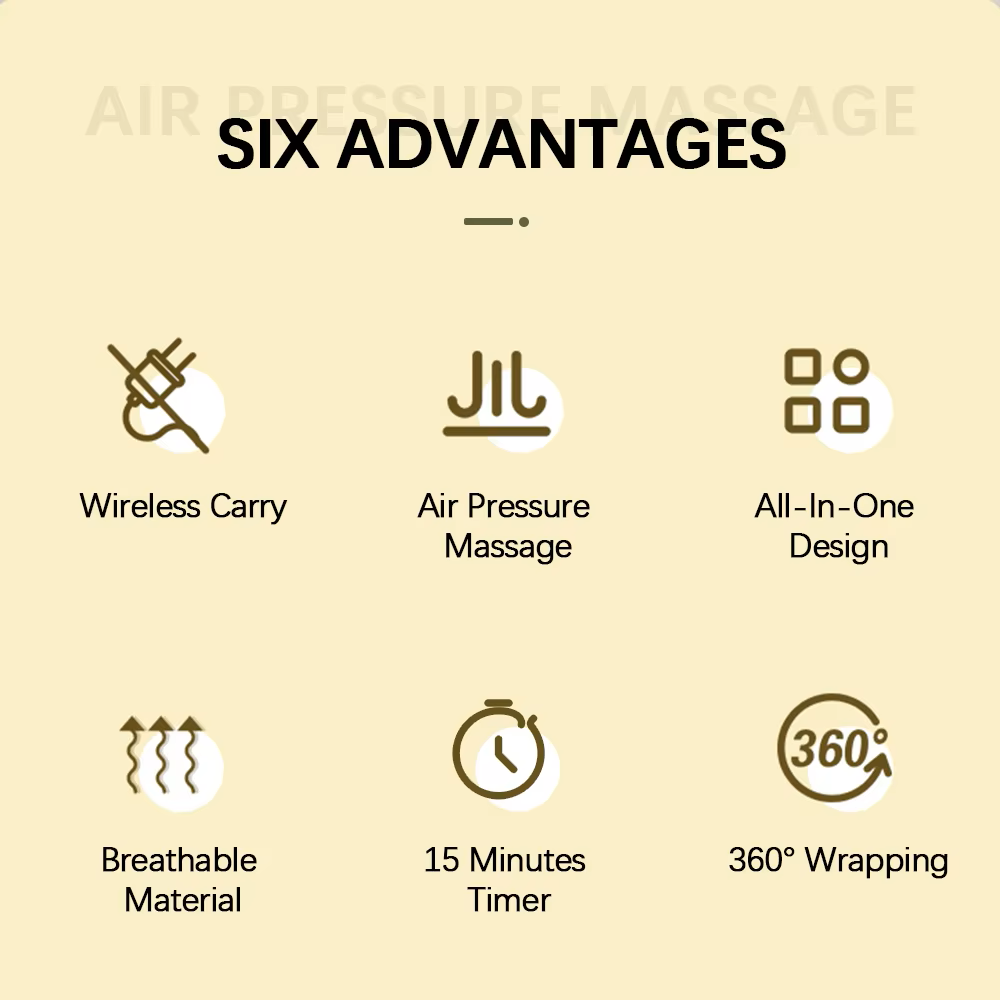 1pc Leg Massager with Air Compression and Heat