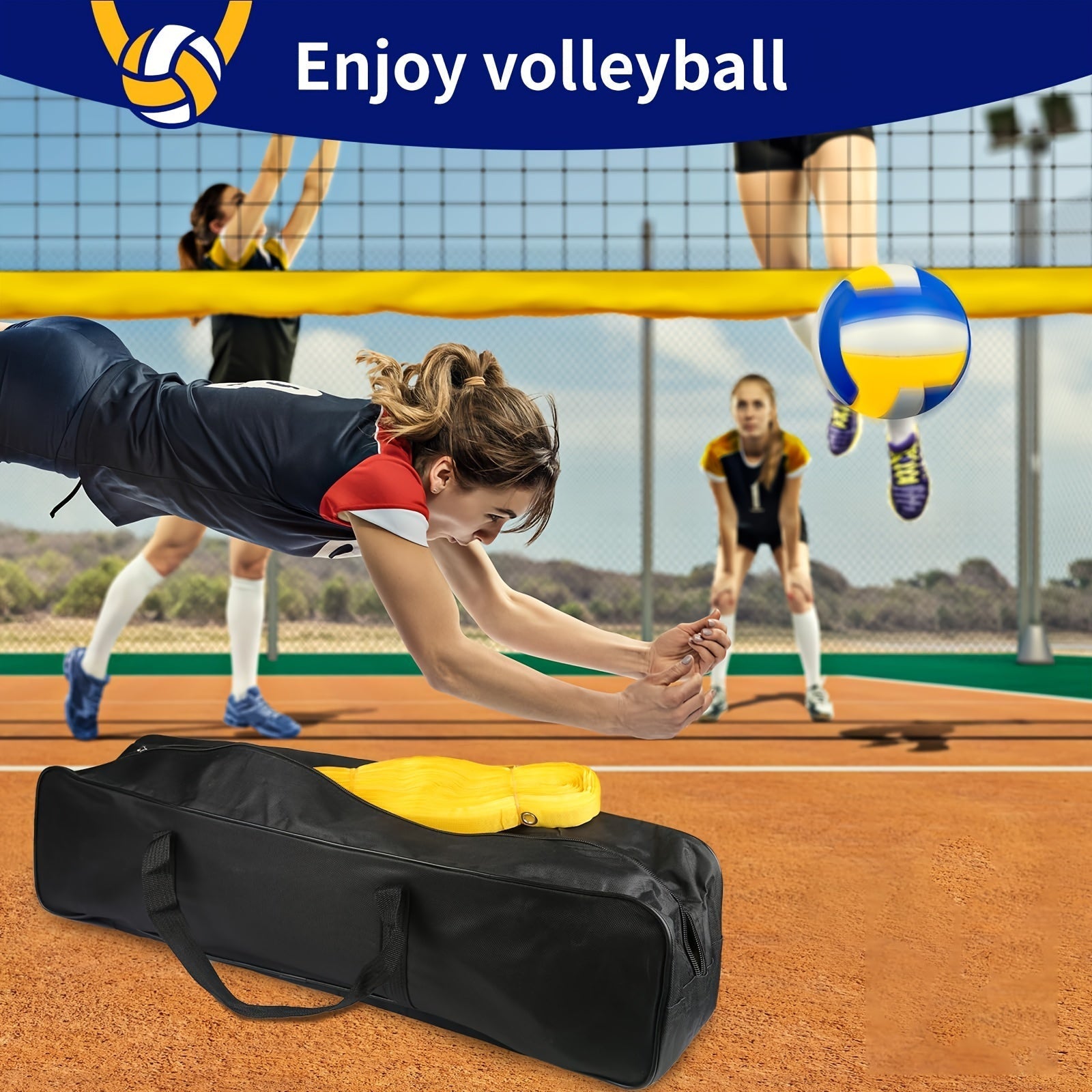 Volleyball Set Outdoor PVC Net with Accessories