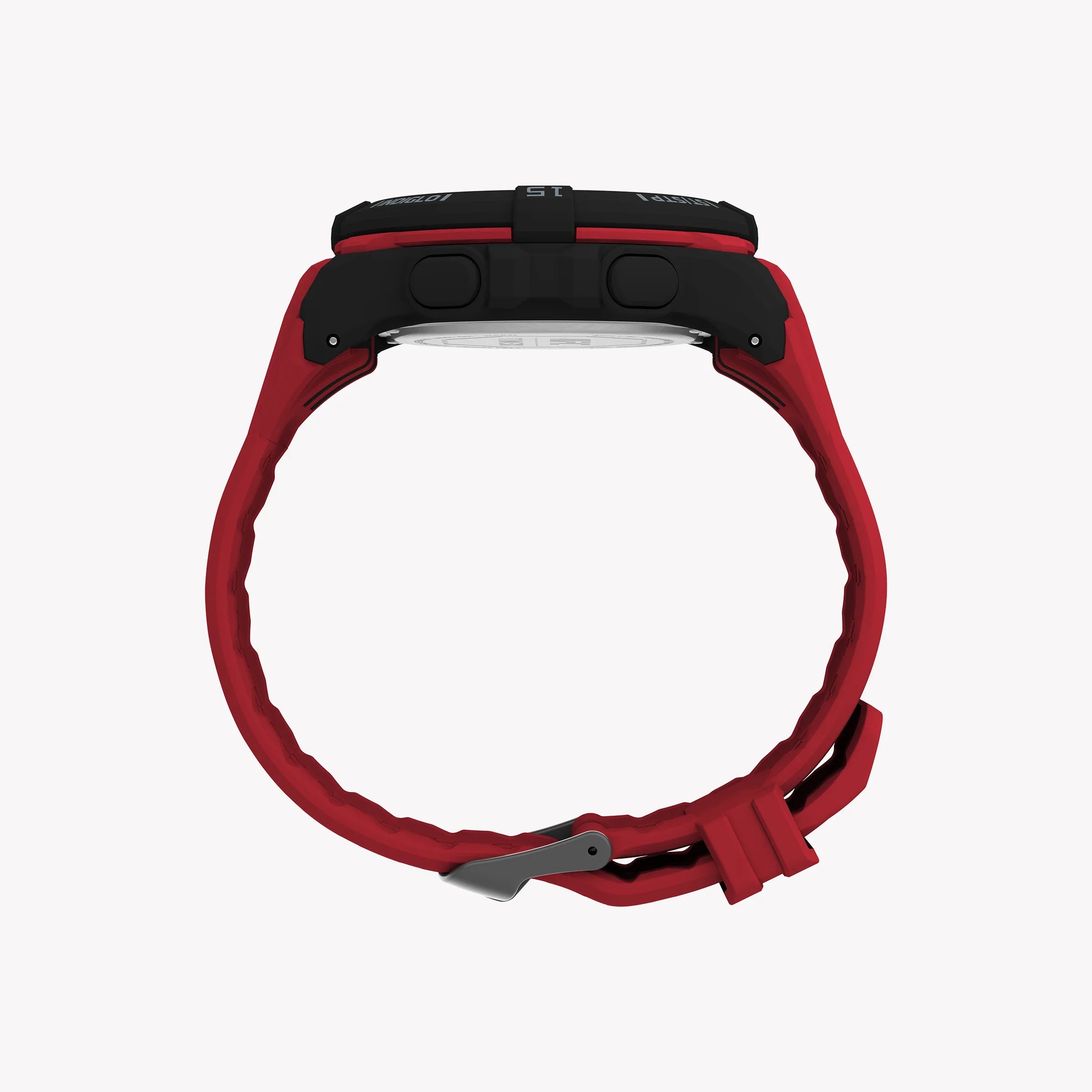 Timex Men's Black Digital Watch, Red Strap | Ufc Rush 52mm